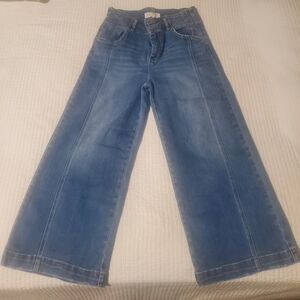 Risen Women's Blue Wide-Leg Jeans